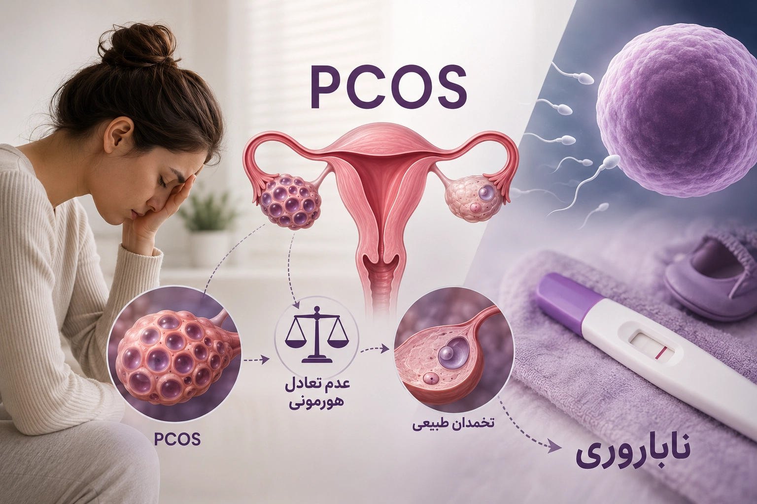 ارتباط PCOS با ناباروری | بهترین رژیم غذایی برای PCOS