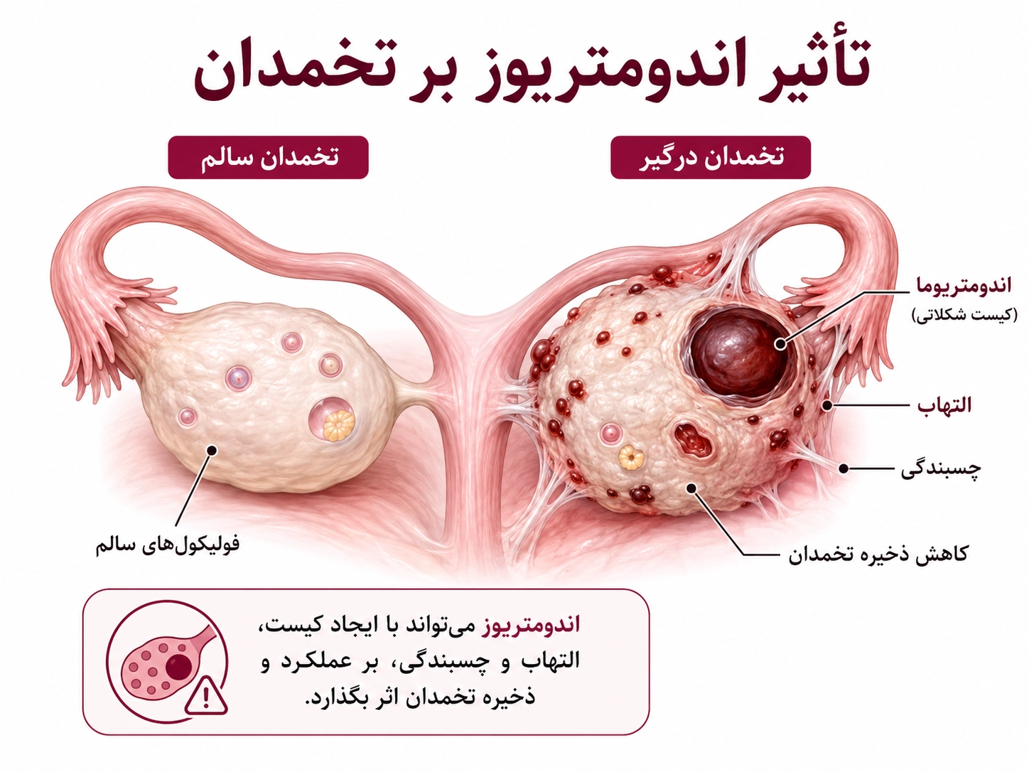 تأثیر اندومتریوز بر تخمدان