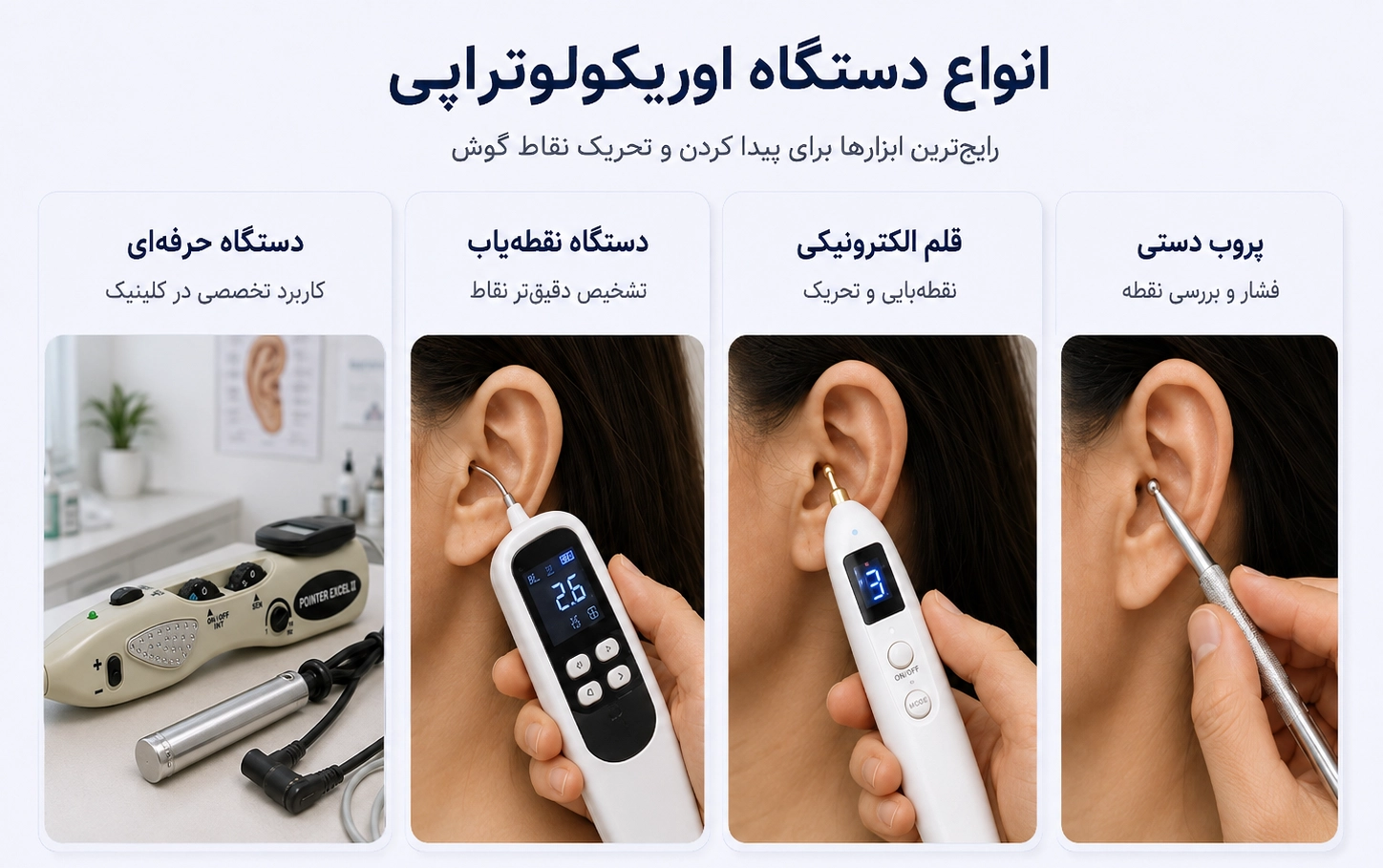 انواع دستگاه اوریکولوتراپی