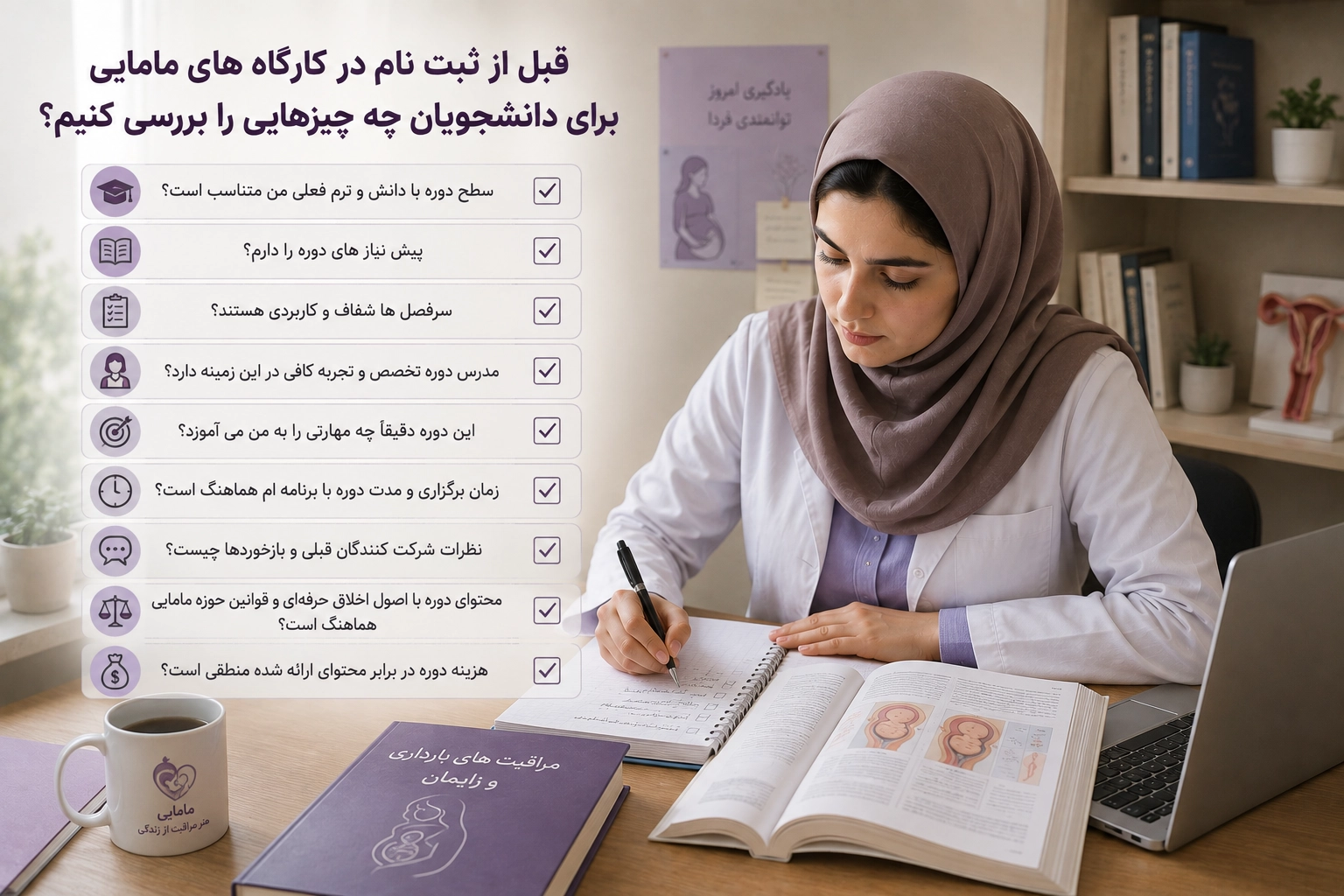 قبل از ثبت نام در کارگاه های مامایی برای دانشجویان چه چیزهایی را بررسی کنیم؟